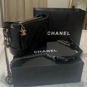 Black Quilted Leather Shoulder Bag